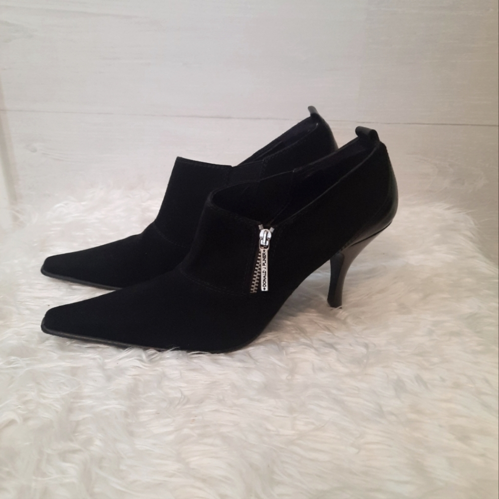 Donald j. pliner suede leather milly zipper boots booties sz 7N - Picture 1 of 6